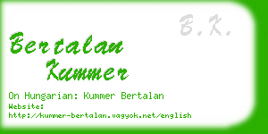 bertalan kummer business card